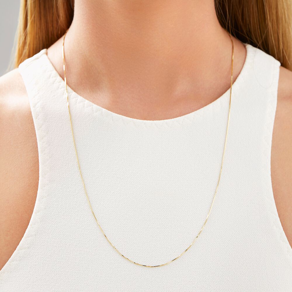 60cm (24") Box Chain in 10kt Yellow Gold