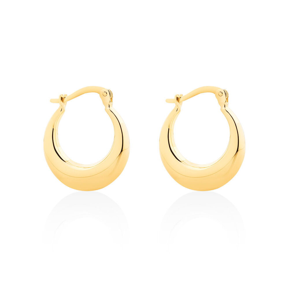 Creole Hoop Earrings in 10kt Yellow Gold