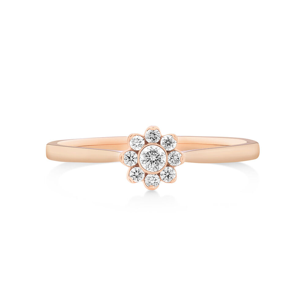 Evermore Promise Ring with 0.15 Carat TW of Diamonds in 10kt Rose Gold