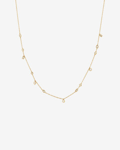 Station Necklace with 0.34 Carat TW of Diamonds in 10kt Yellow Gold