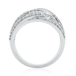 Crossover Ring with 1.75 Carat TW of Diamonds in 14kt White Gold