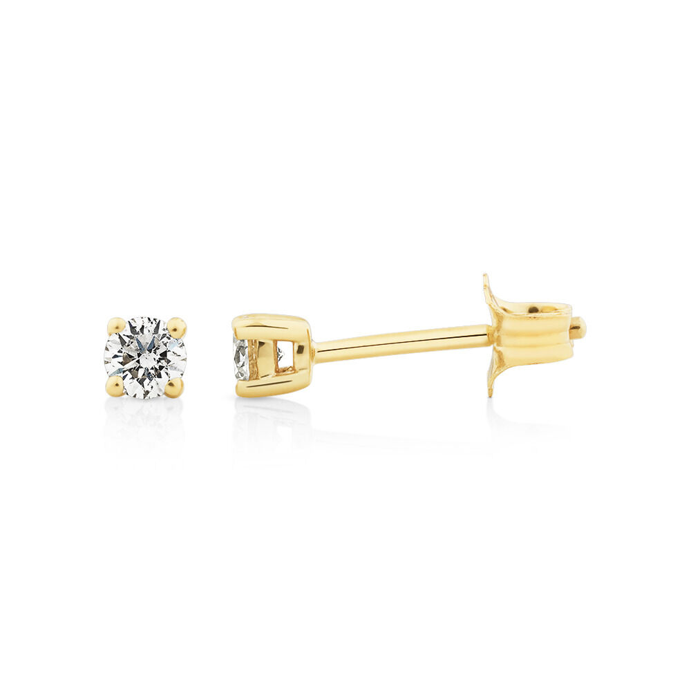 Classic Stud Earrings with 0.23 Carat TW of Diamonds in 10kt Yellow Gold