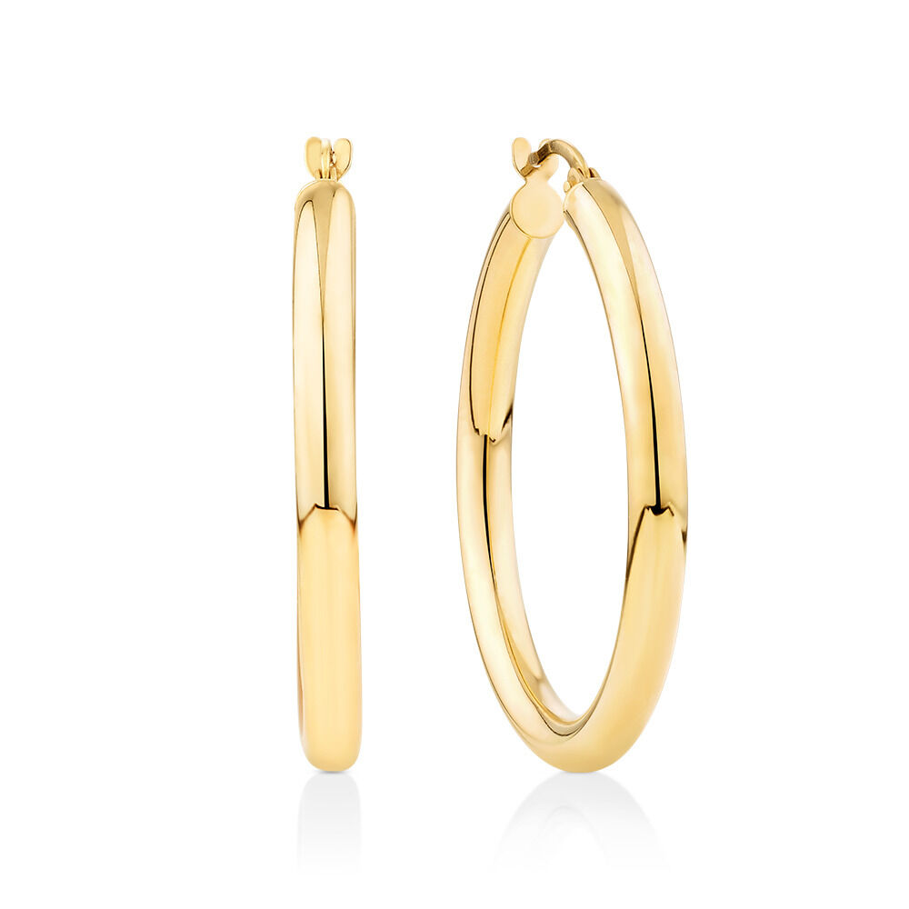 Buy 1 Gram Gold Jewellery Black Crestal Round Plain Hoop Earrings for Women