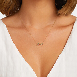 Love Necklace in 10kt Yellow Gold