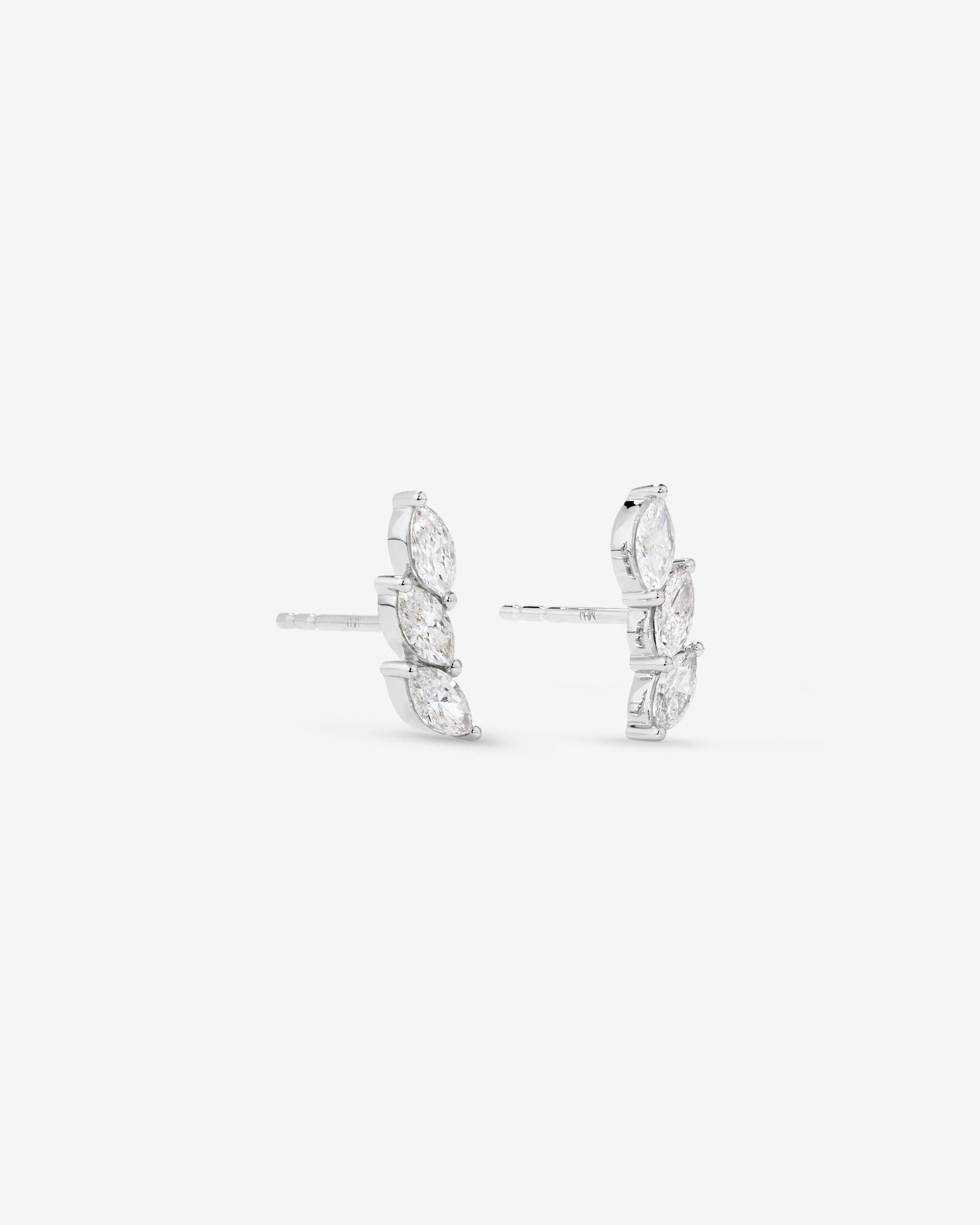 White gold crawler earrings top