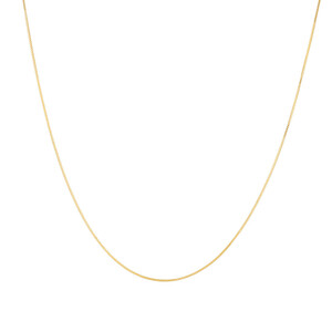 45cm (18") 0.66mm Width Box Chain in 18kt Yellow Gold