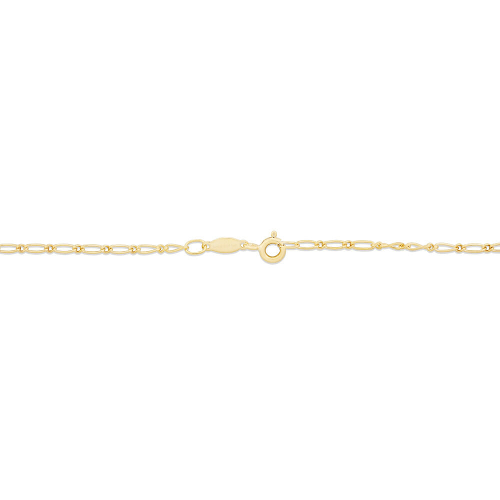 27cm (11") 1.5mm - 2mm Width Heart Anklet in 10kt Yellow Gold
