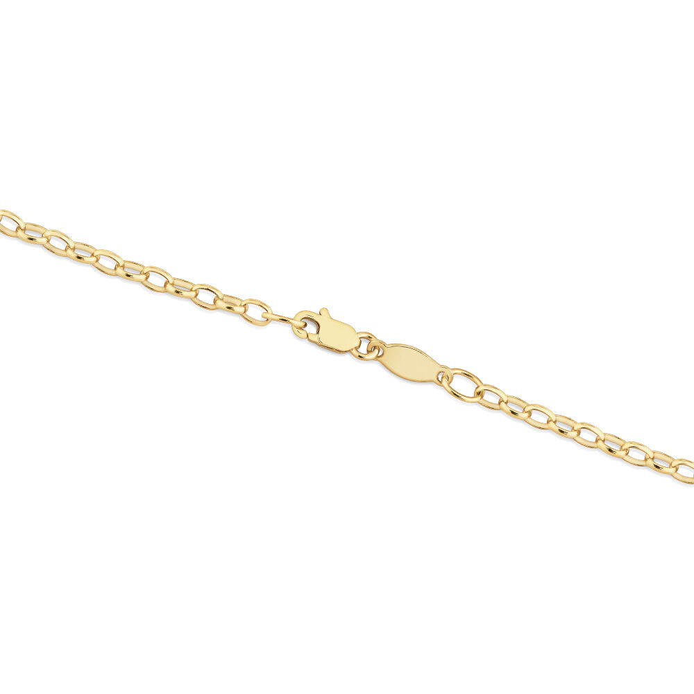50cm (20") Oval Belcher Chain in 10kt Yellow Gold