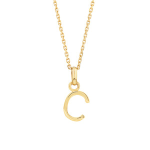C Initial Pendant in 10kt Yellow Gold