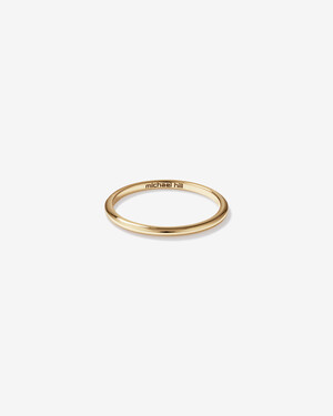1.4mm High Domed Band Ring in 10kt Yellow Gold