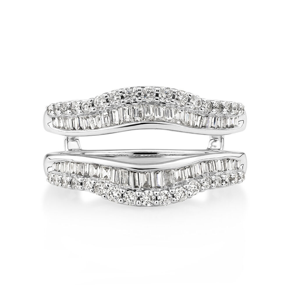 Enhancer Ring with 3/4 Carat TW of Diamonds in 14kt White Gold