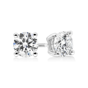 1 Carat TW Laboratory-Created Diamond Stud Earrings in 14kt White Gold