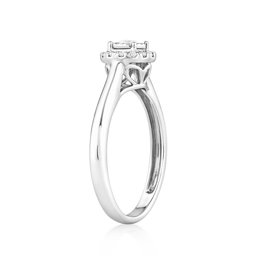 Engagement Ring with 1/4 Carat TW of Diamonds in 10kt White Gold