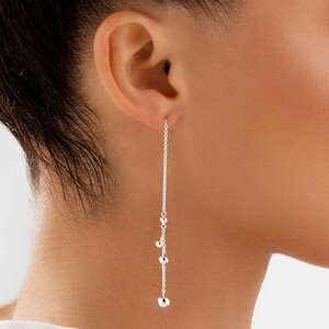 Bead Threader Earrings in Stearling Silver