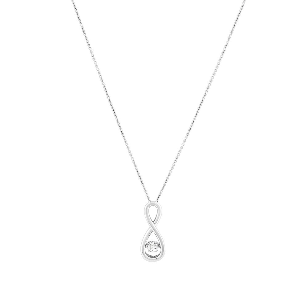Everlight Pendant with a Diamond in Sterling Silver
