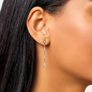 Drop Earrings with 0.16 Carat TW of Diamonds in 10kt Yellow Gold