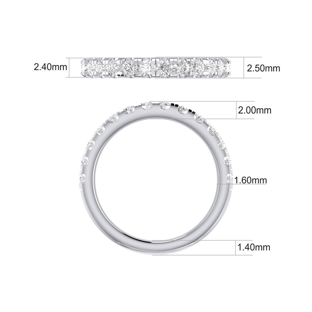 Evermore Wedding Band with 0.75 Carat TW Diamonds in 14kt White Gold