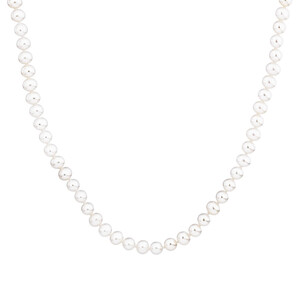 Cultured Freshwater Pearl Necklace in Sterling Silver