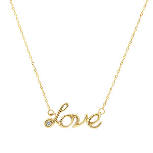 Love Necklace in 10kt Yellow Gold