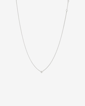 Diamond Serendipity Single Stone Necklace in Sterling Silver