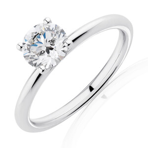 1 Carat Laboratory-Created Diamond Ring in 14kt White Gold