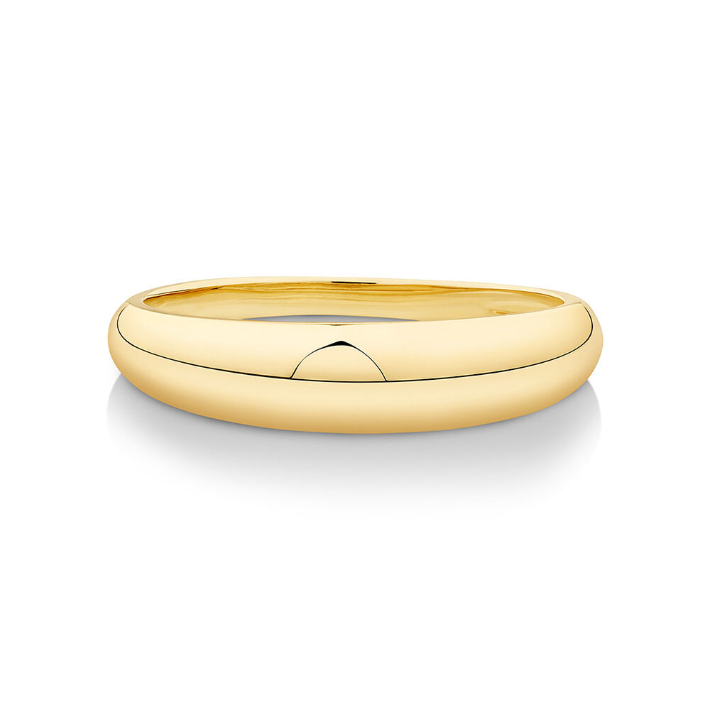 Narrow Polished Dome Ring in 10kt Yellow Gold