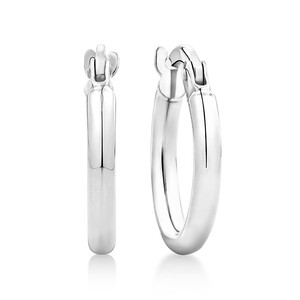 14mm Hoop Earrings in Sterling Silver