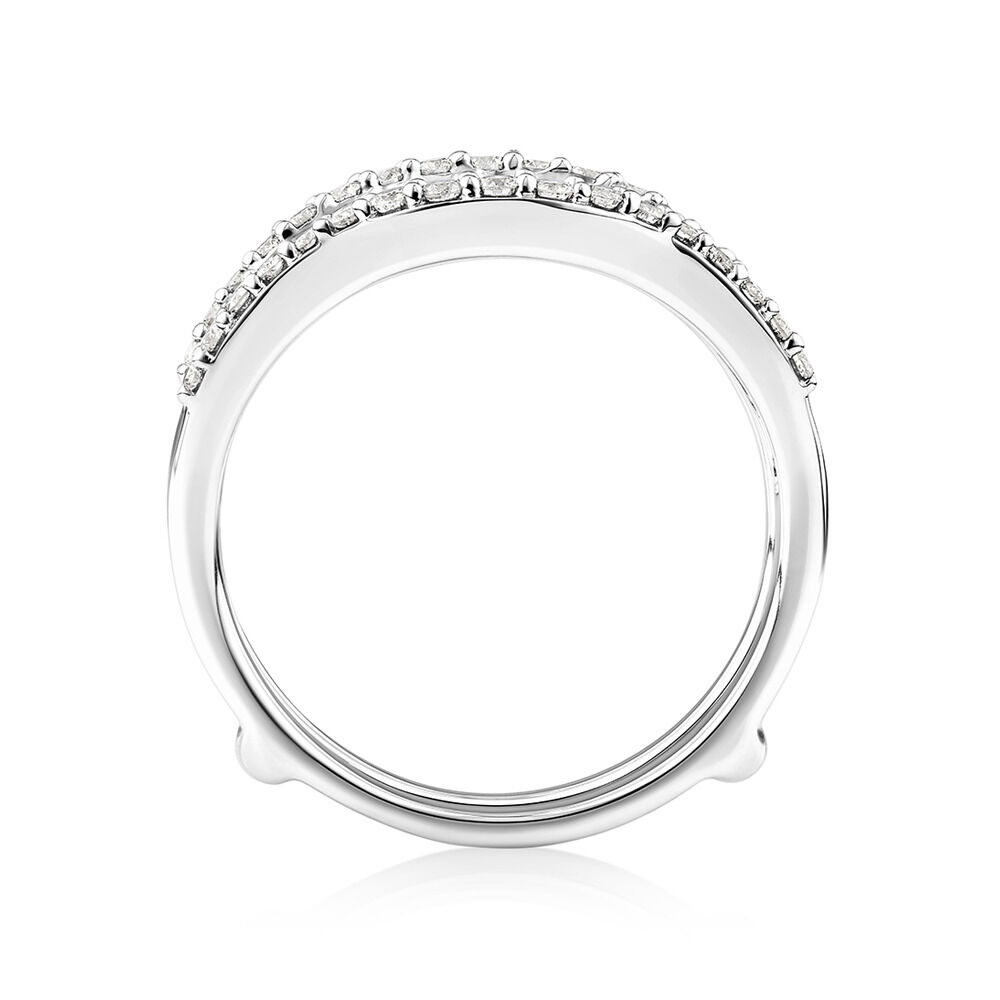 Enhancer Ring with 3/4 Carat TW of Diamonds in 14kt White Gold