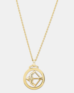 Sagittarius Zodiac Necklace in 10kt Yellow Gold