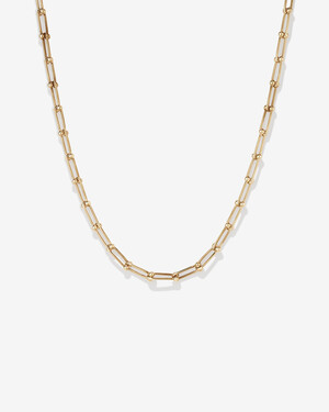 Ball and Oval Link Chain in 10kt Yellow Gold