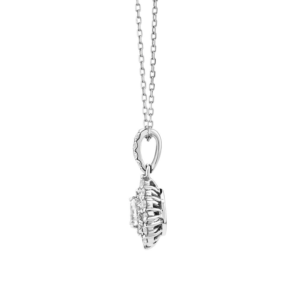 Vintage Pear Pendant with 0.25 Carat TW of Diamonds in 18kt White Gold