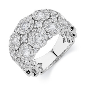 Bubble Ring with 2 Carat TW of Diamonds in 14kt White Gold