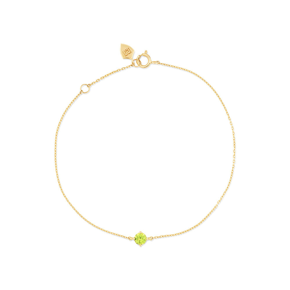 Bracelet with Peridot in 10kt Yellow Gold