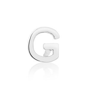 Bouton d'oreille unique à initiale G en argent sterling