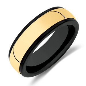 Ring in Black Titanium & 10kt Yellow Gold