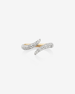 0.72 Carat TW Stardust Diamond Pave Ring in 10kt Yellow Gold.