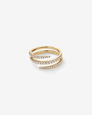Spiral Ring with .50 carat TW of diamonds in 10kt yellow gold