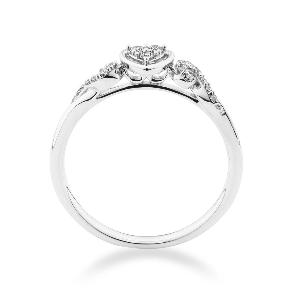 Evermore Promise Ring with 0.14 Carat TW of Diamonds in 10kt White Gold