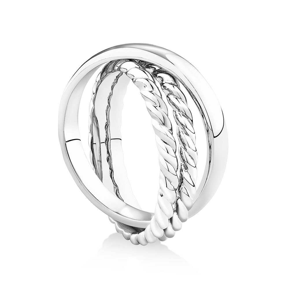 Triple Band Ring in Sterling Silver