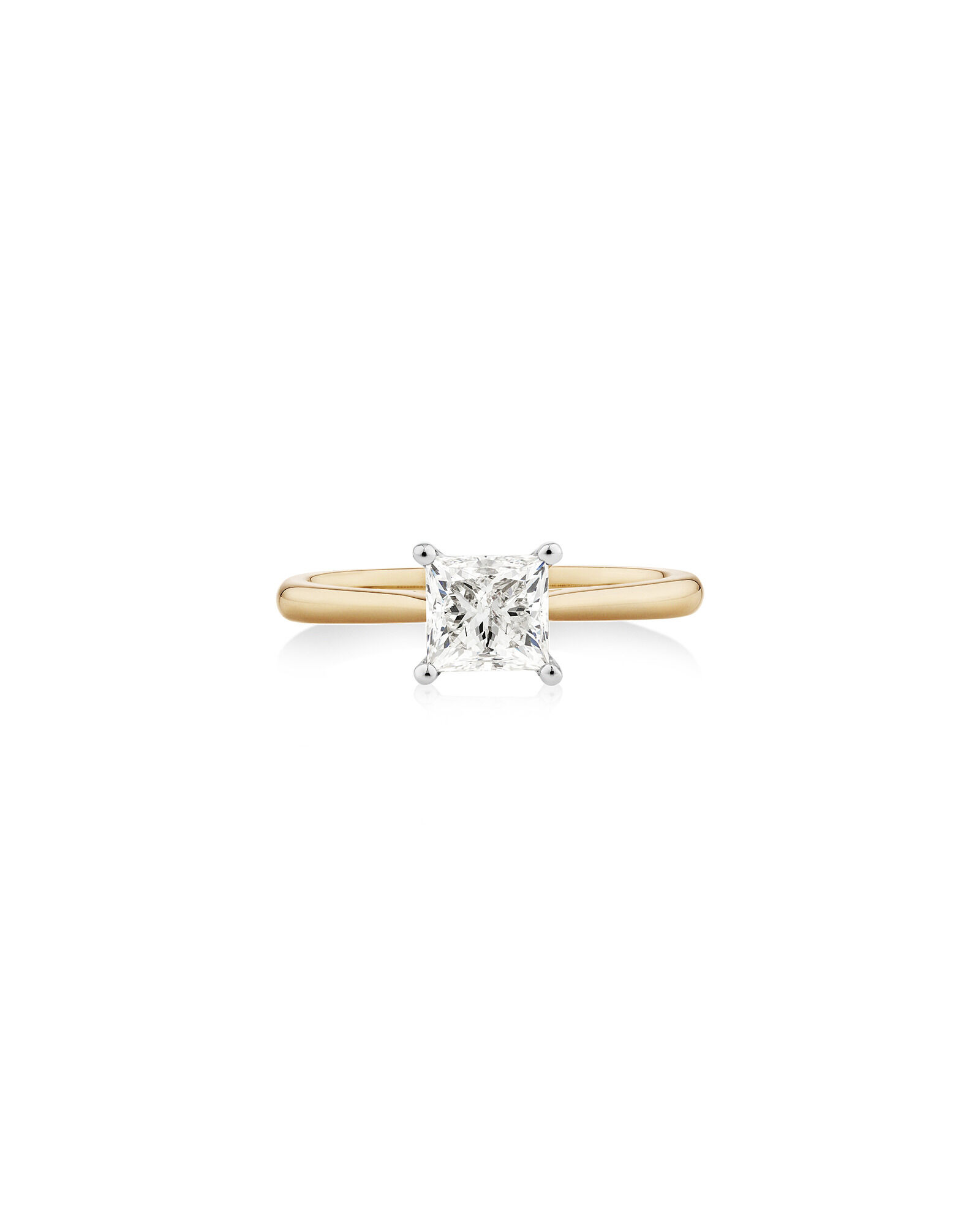 Princess cut diamond yellow gold sale
