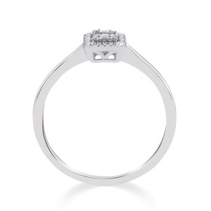 Promise Ring with 0.10 Carat TW of Diamonds in 10kt White Gold