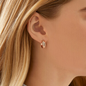 10mm Huggie Earrings in 10kt Rose Gold