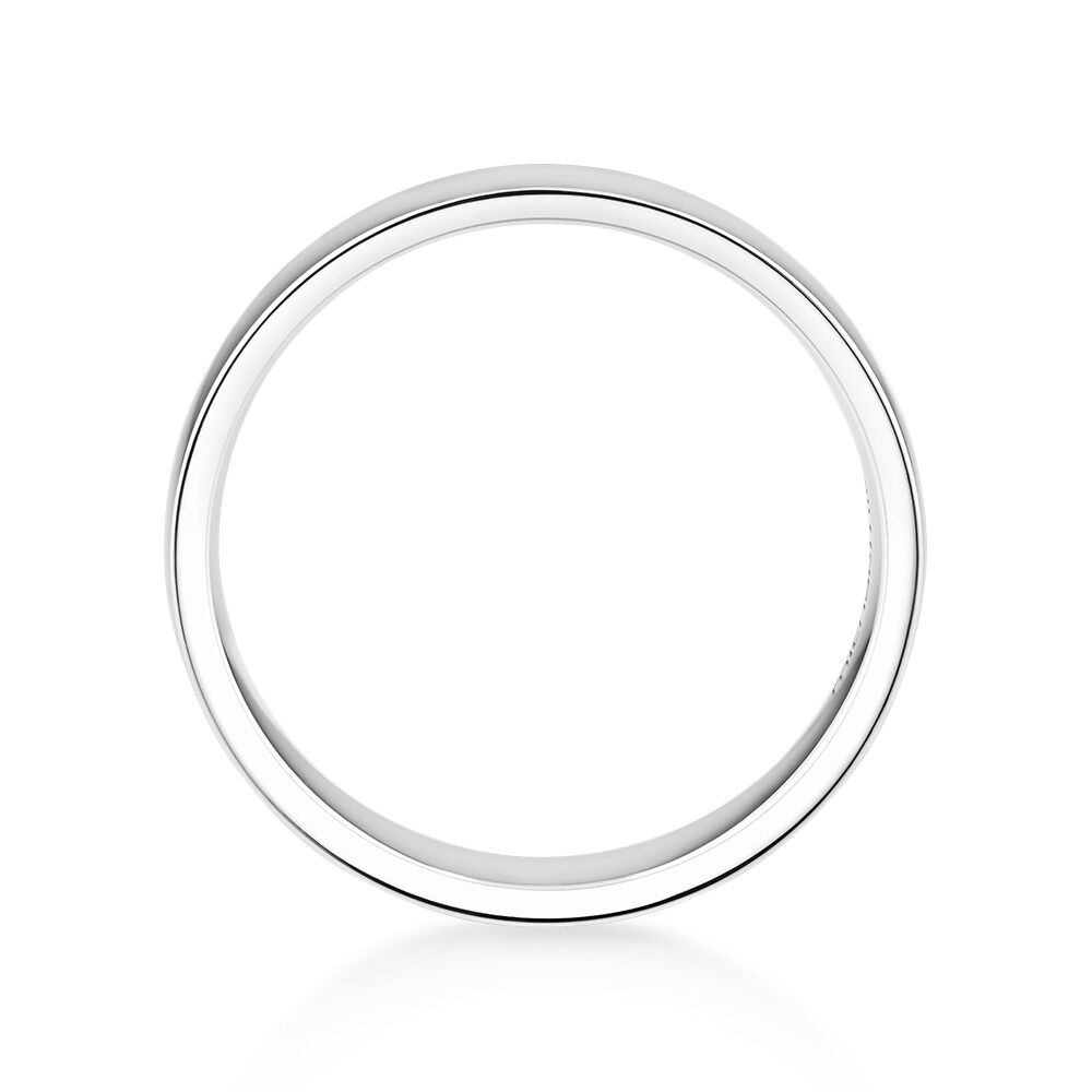 6mm Reverse Bevelled Wedding Band in 10kt White Gold