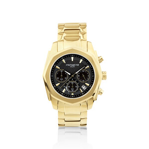 Men's Solar Chronograph Watch in Gold Tone Stainless Steel
