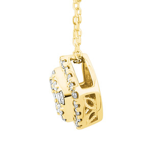 Cluster Pendant with 0.50 Carat TW of Diamonds in 10kt Yellow Gold