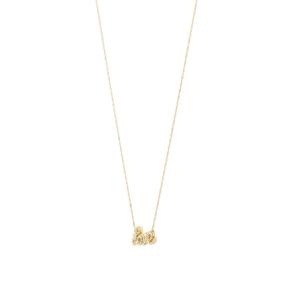 Love Necklace with 0.20 Carat TW of Diamonds in 10kt Yellow Gold