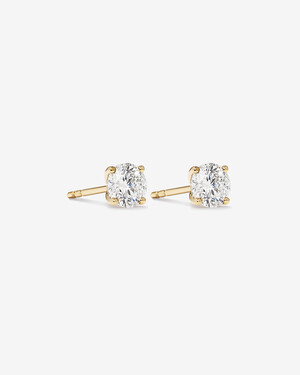 1.00 Carat TW Diamond Solitaire Stud Earrings in 18kt Yellow Gold