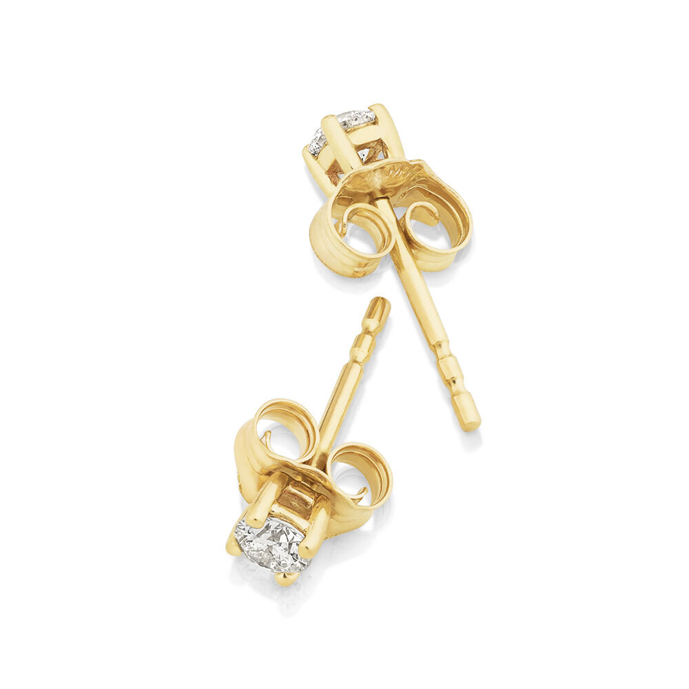 Classic Stud Earrings with 0.23 Carat TW of Diamonds in 10kt Yellow Gold