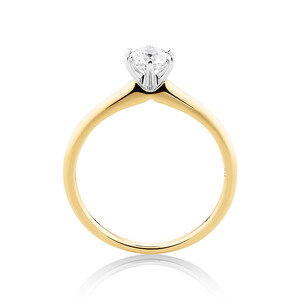 Michael Hill Solitaire Engagement Ring with a 1 Carat TW Diamond with the De Beers Code of Origin in 18kt Yellow & White Gold