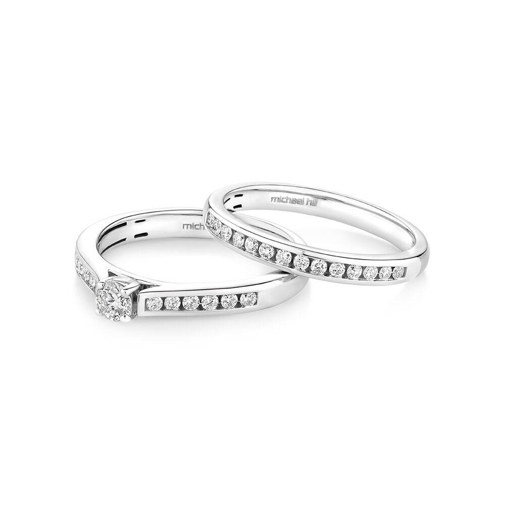 Bridal Set with 0.50 Carat TW of Diamonds in 10kt White Gold